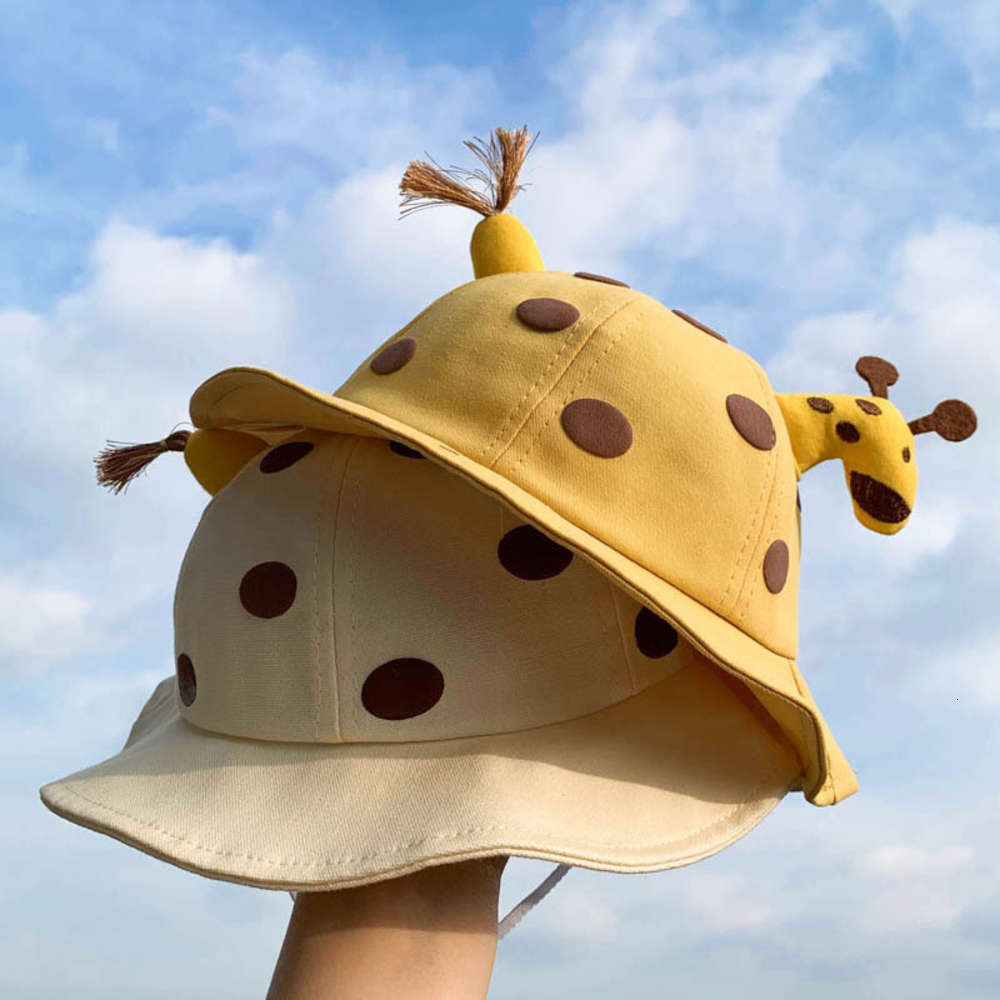 

Fisherman's hat children's foaming spring and summer boys girls sunshade protective sunscreen cover face spitting basin, Yellow