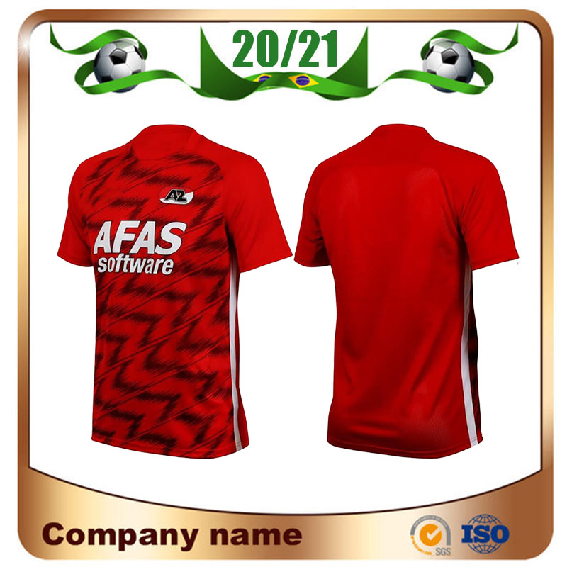 

20/21Alkmaar AZ Soccer Jerseys 2020 Home Red STENGS BOADU DE WIT Soccer shirt EVJEN CLASIE football uniform sale, Black;yellow