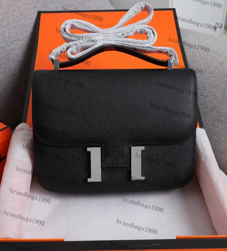 

19cm 24cm cowskin Espom Genuine leather bags Fashion Designer Women Shoulder bag Lady Evening Handbag Silver Gold Buckle, Extra shipping fee(not for sale