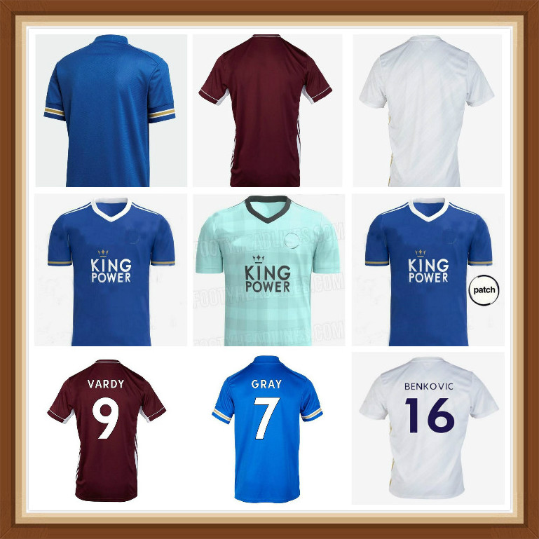 

21 22 Leicester soccer jerseys 2021 2022 CITY VARDY MADDISON TIELEMANS NDIDI, Black;yellow