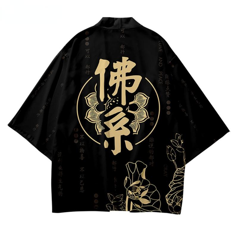 

Ethnic Clothing Chinese Buddhism Style Coat 4XL 3XL 6XL 5XL Japanese Cardigan Women Men Yukata Harajuku Kimono Pants Thailand