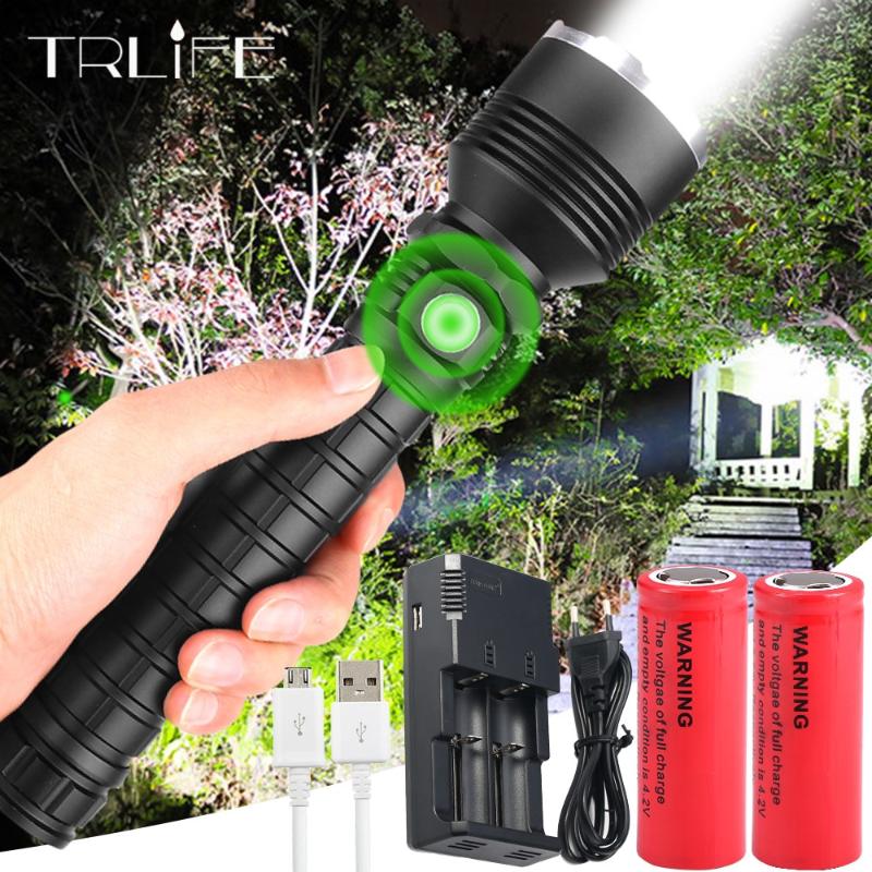 

Powerful XHP70.2 LED Waterproof Torch Support Zoom 3 Lighting Modes Powered By 18650 Or 26650 Battery For Outdoor Flashlights Torches