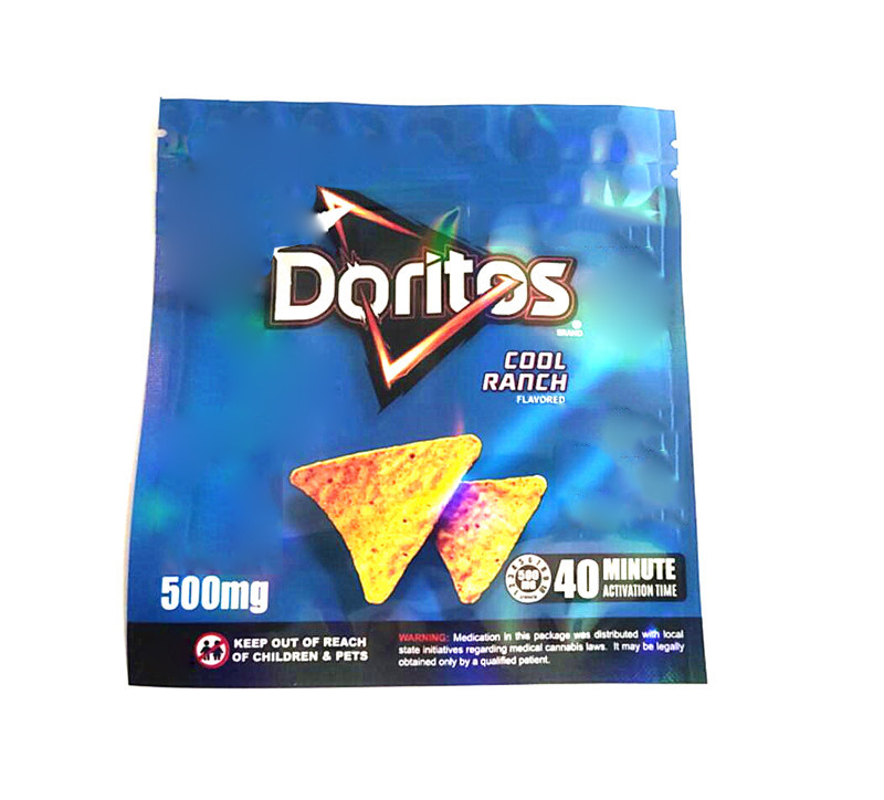 

500mg Cheetos crunch hologram bags DORITOS Cheese Fritos Doritos cool panch nacho cheese bags Edibles smacker gummies Packaging