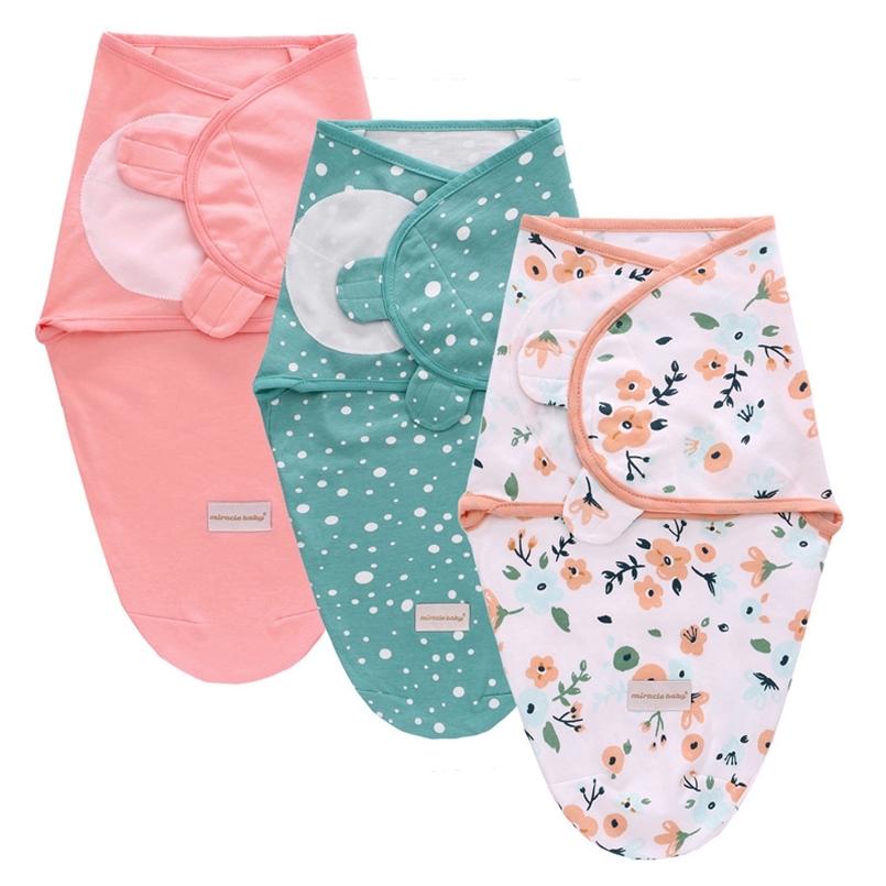 

3Pcs Set born Swaddle Wrap Cotton Baby Swaddling Sleeping Bag Infant Envelope Sleep Sack Bedding For 0-6 Months 210903
