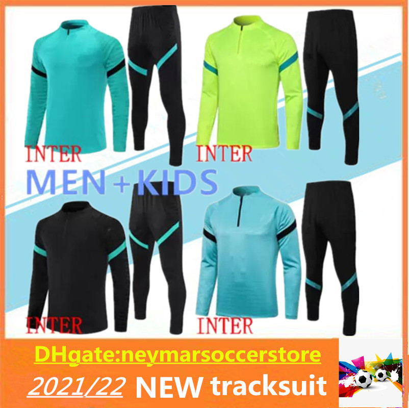 

Men+KIDS 2021 2022 inter TRACKSUIT chandal maillot de futbol soccer MILAN Training suit 21/22 camiseta