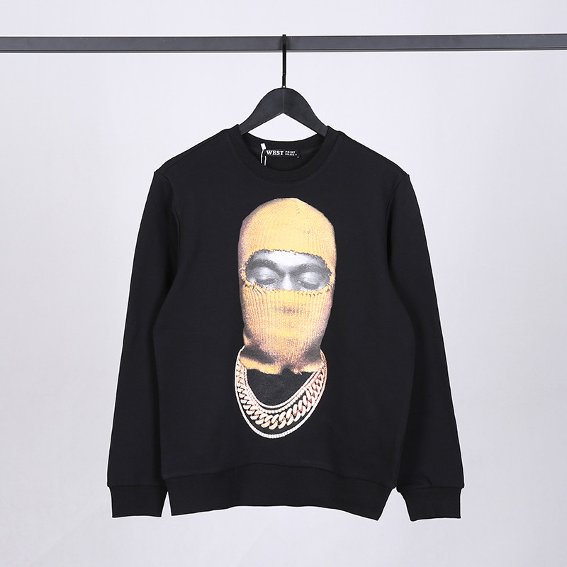 

Black Sweatshirts Men Women High Quality Printing O-Neck Autumn Winter 3Colors