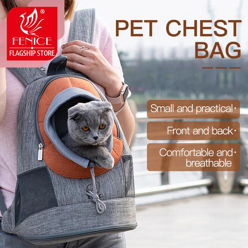 

Pet Cat Carrier Bag For Small Dogs Cats Breathable Backpack Outdoor Portable Travel Front Mesh Head Dog Car Seat Covers