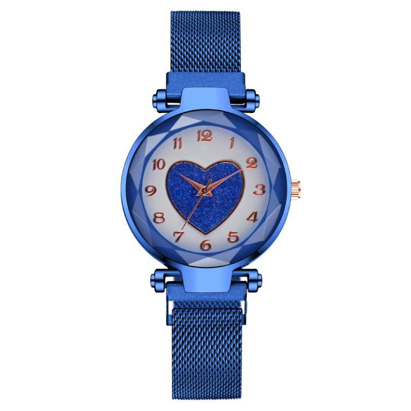 

Wristwatches 100pcs/lot Heart-Shaped Women's Watches Wholesale Magnetic Fashion Wild Lady Factory Price Wrist, Black