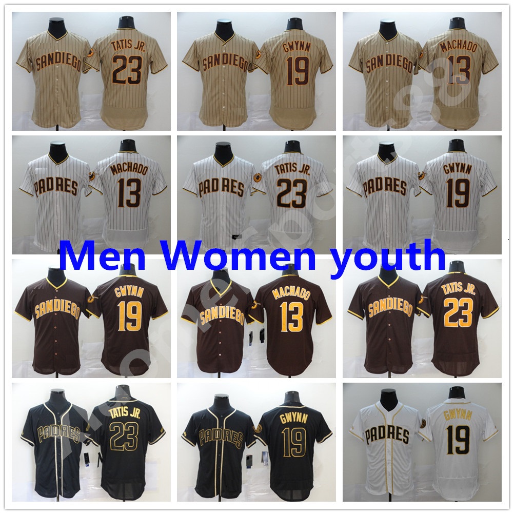 

2021 San Diego Men Women kids youth jersey 23 Fernando Tatis Jr 13 Machado 19 Tony Gwynn Padres Baseball Jerseys in stock, Blue;black