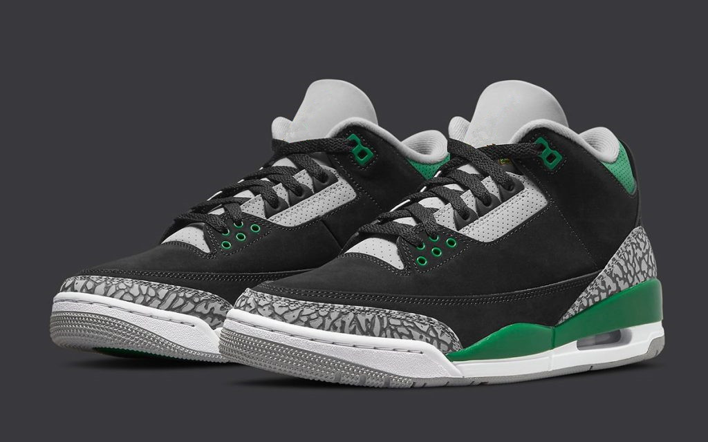 

New Arrivals Jumpman 3 Pine Green Shoes Color Black/Pine Green-Cement Grey-White Basketball Outdoor Sneakers Sports With Original Box Accessories Fast Delivery