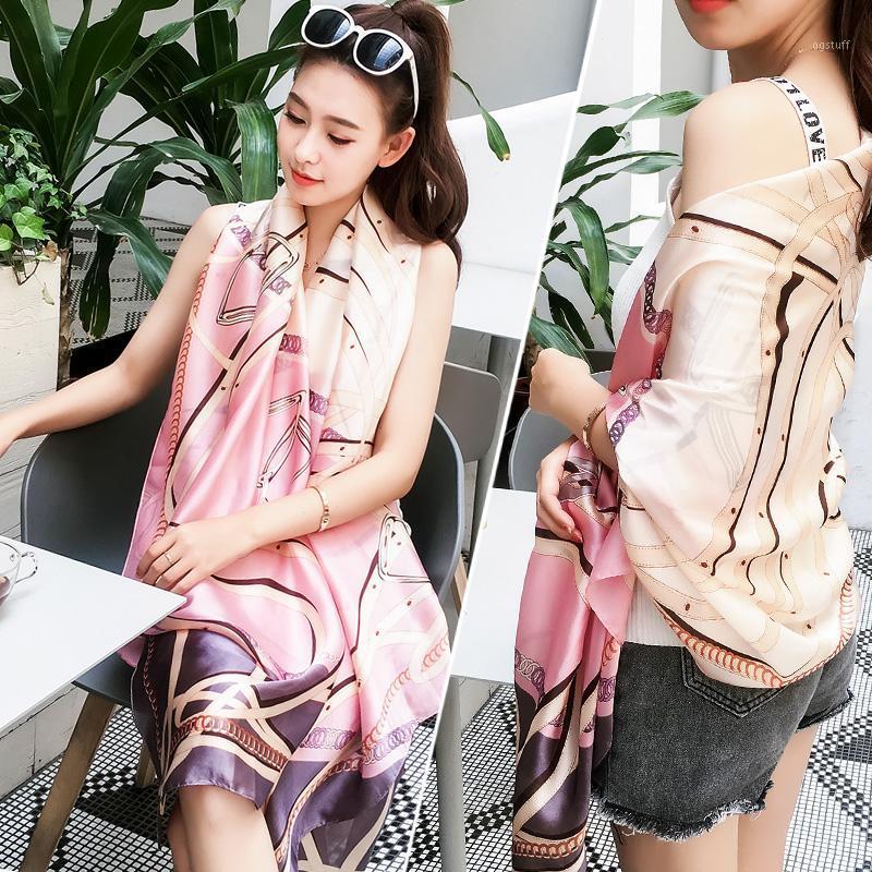 

Scarves Fashion Elegant Women Scarf Luxury Summer Thin Sunscreen Shawl Wild Dual-use Oversized Vacation Hijab, Blue;gray