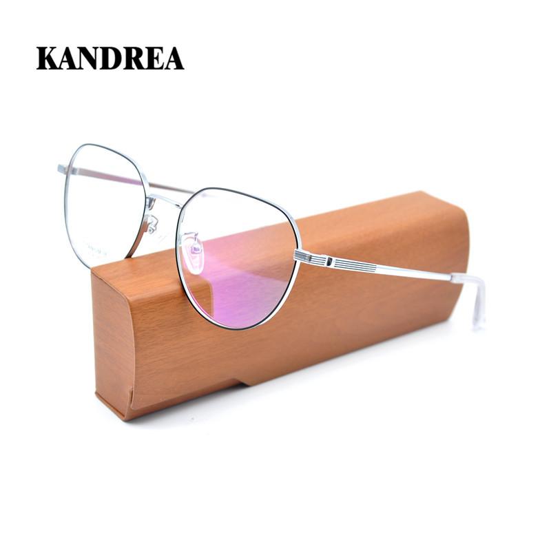 

Fashion Sunglasses Frames KANDREA 2021 Retro Unisex Round Titanium Eyeglasses Classic Vintage Optical Glasses Men Women Eyewear Clear Lens S