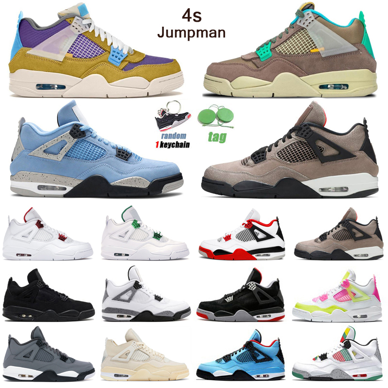 

2021 Jumpman 4s Basketball Shoes Men Women 4 University Blue Desert Moss Taupe Haze White Oreo Fire Red Sail Mens Trainers Sport Sneakers, #24