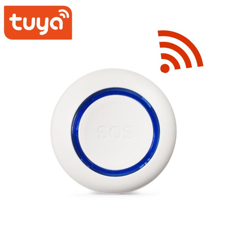 

Tuya WiFi SOS Button Wireless Emergency Home Burglar Alarm Sensor 2.4G Senspr Panic Smart Life APP Control Notification Anti-Lost