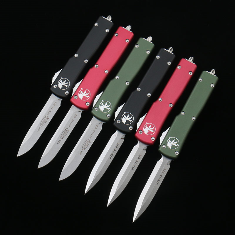 

Microtech UTX70 knives Mini UTX-70 Combat tactical knife D2 steel Blade 6061-T6 Aviation aluminum alloy handle Outdoor camping survival EDC tool