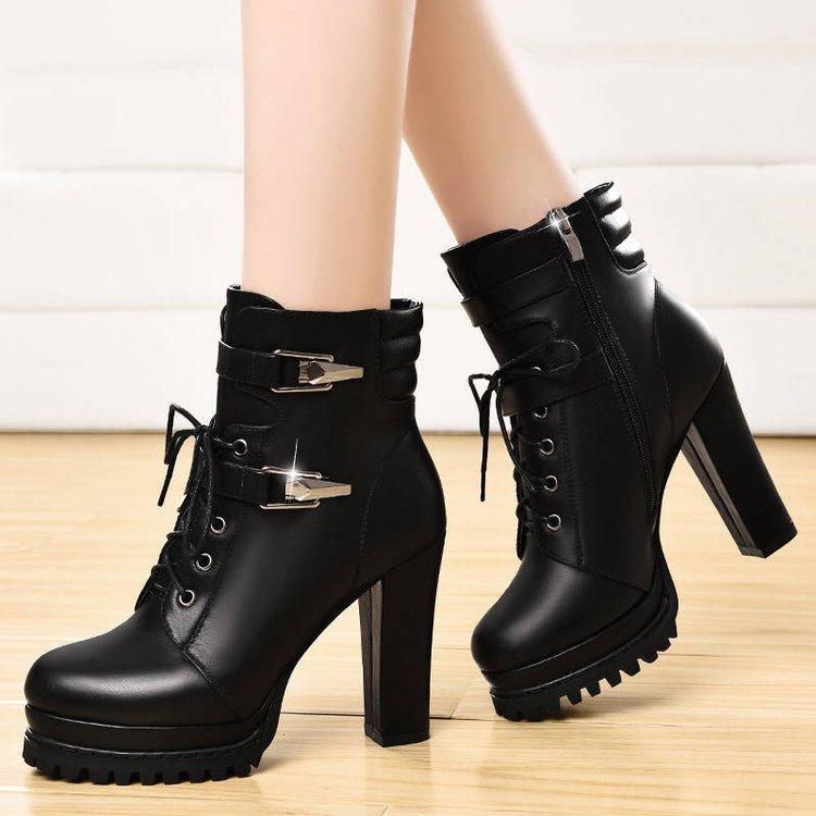 

Boots High Quality Knee Women Soft Leather Winter Comfortable Warm Fur Long Shoes Black Brown 35-40