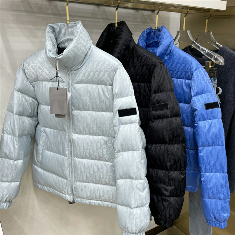 

2021 trendy brand full print letter down jacket for men and women monclair Luxury, Black