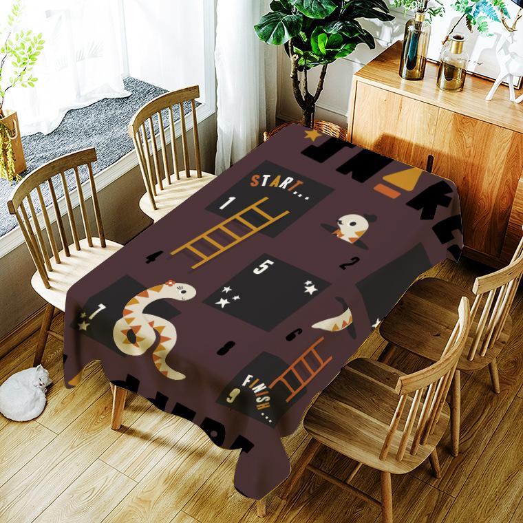 

Printed Color Pattern Washable Decorative Household Waterproof Tablecloth Table Cloth