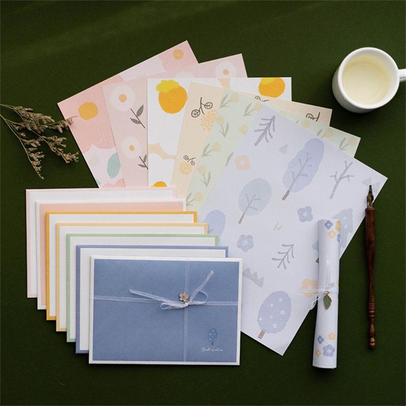 

Gift Wrap Letter Paper Envelope Creative Stationery Writting Confession Love Cute Cartoon Pattern Office Supplies