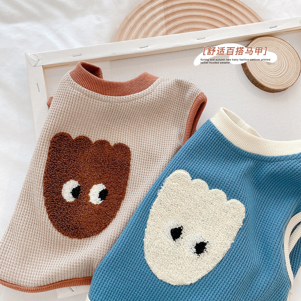 

2021 Spring New Childrens Clothing Baby Cotton Cartoon Warm Vest Baby Sleeping Bag Childrens Vest Boys Girls Vest, White