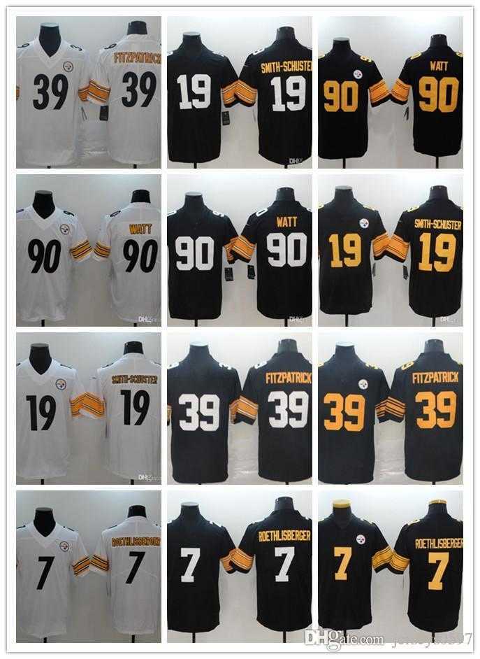

Men PittsburghSteelers7 Ben Roethlisberger19 JuJu Smith-Schuster 39 Minkah Fitzpatrick 90 T.J. Watt Football Jerseys, Color