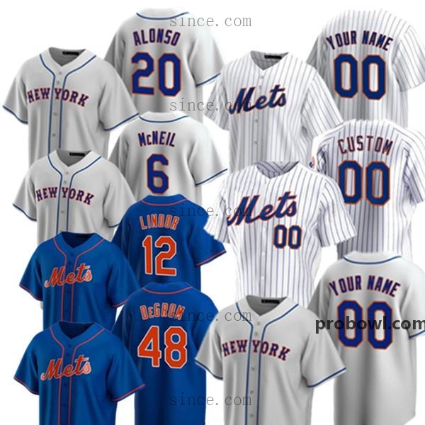

20 Pete Alonso Jerseys 48 Jacob DeGrom 12 Francisco Lindor Conforto Steven Matz Syndergaard Davis baseball jersey Custom Stitched, Men's color 5