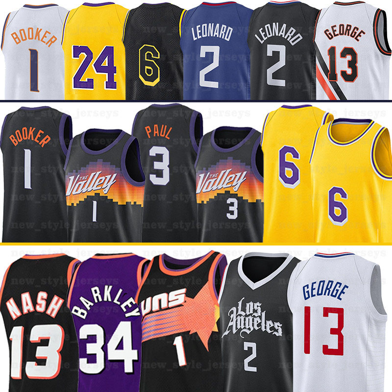 

NCAA 6 LBJ 1 Devin 3 Chris Booker Paul Lebon Basketball Jerseys Jerseys 34 Charles 13 Steve Barkley Nash Kawhi George Leonard Stitched Jerseys z2, Men