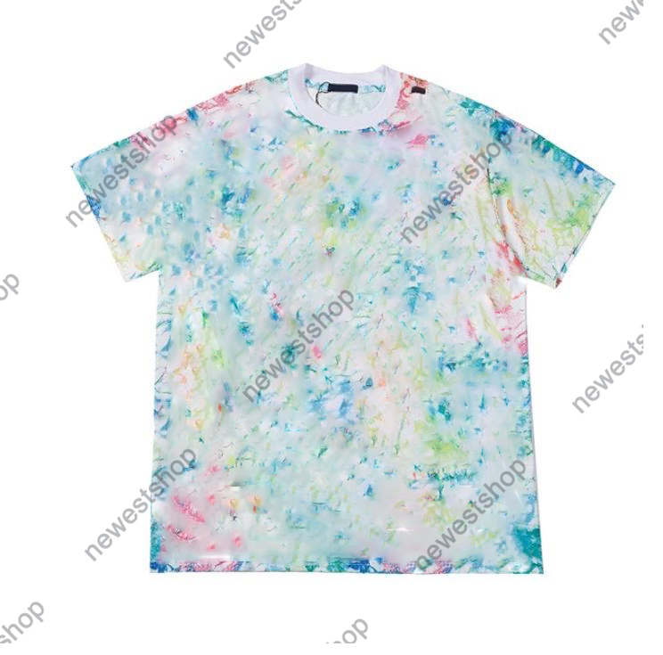 

21ss summer mens t shirts Luxury Europe men classical letter print T shirt Fashion Women Designer Casual color Graffiti printing tshirt, White;black