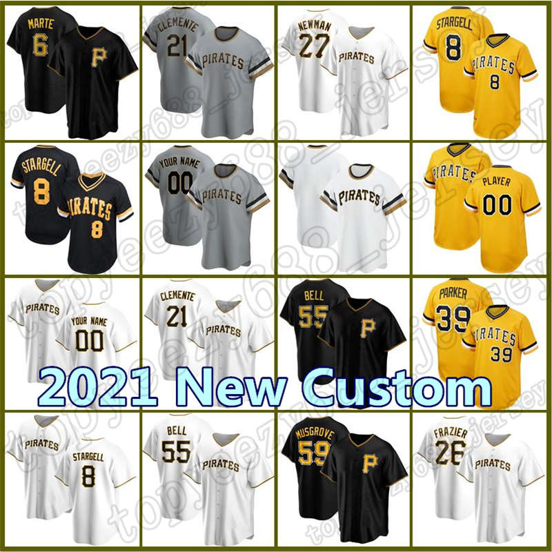 

Custom Pirates 21 Roberto Clemente Baseball Jersey Pittsburgh 8 Willie Stargell 55 Josh Bell 6 Starling Marte 39 Parker 24 Archer 27 Tekulve, Blue;black