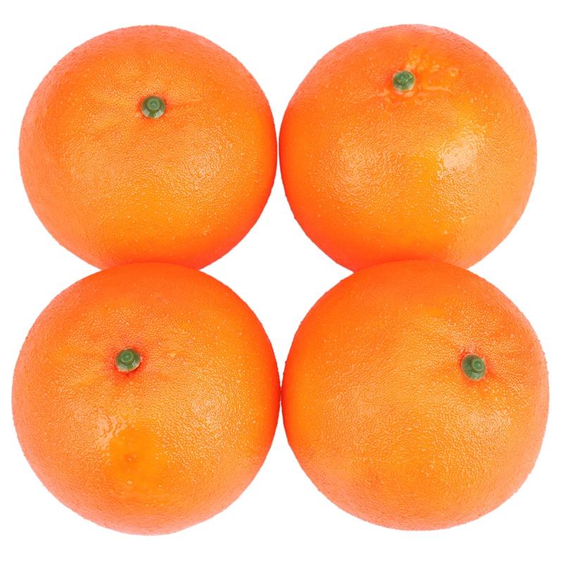 

Party Decoration 4 Pcs Soft Plastic Simulation Orange Fruit Home Burgundy