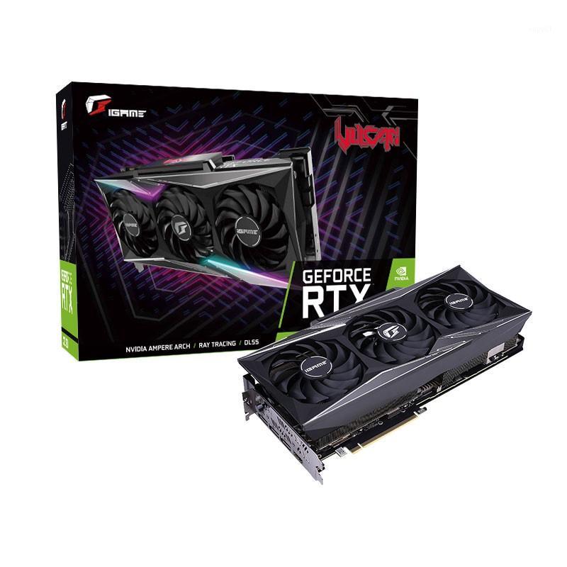 GeForce RTX 3090 Vulcan OC COLORFUL IGame Graphics Cards PC NVIDIA GPU Computer 1785Mhz 19500Mhz GDDR6X For BTC Mining-image-736035015