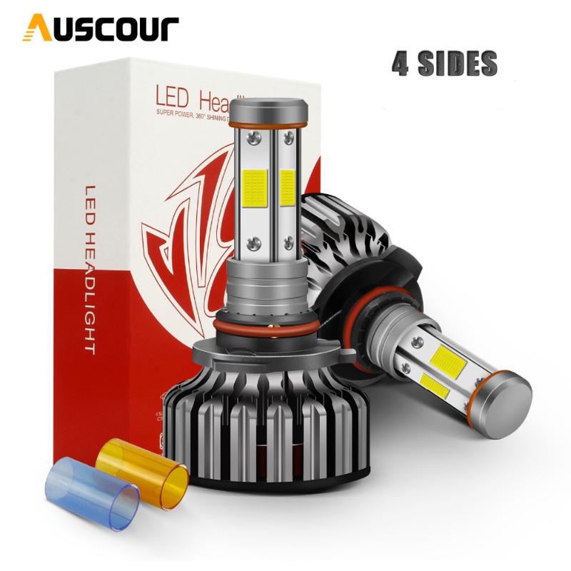 

Car Headlights 100W LED Headlight Light 4 Sides Seoul COB Chips Canbus 12000Lm 9005 9006 White Yellow Blue Three Color DRY Lamp