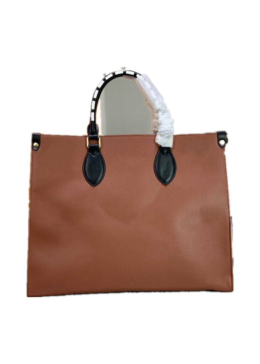 

women Genuine leather designer Onthego handbags tote twist handbag messenger Shopping bag shoulder pockets Cosmetic Bag free ship, Brown letters