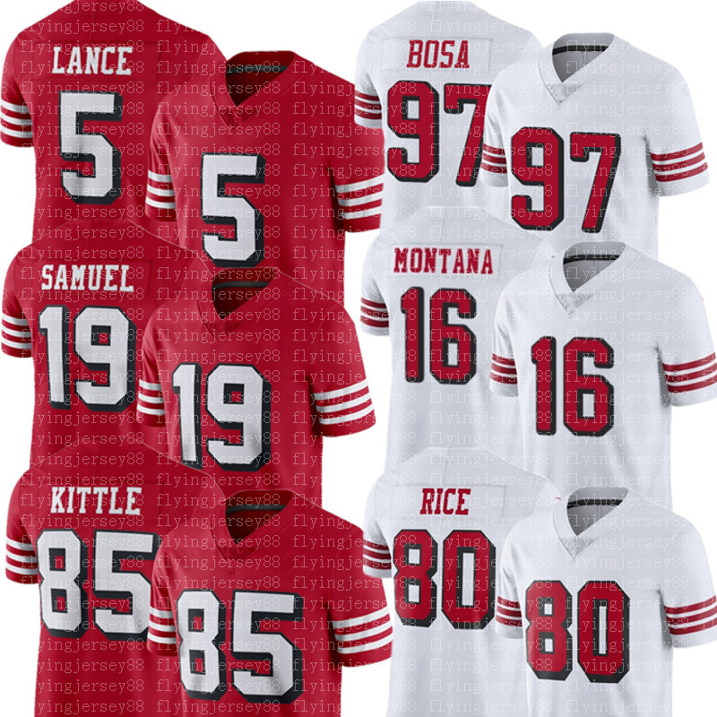 

5 Trey Lance 19 Deebo Samuel Jersey 16 Joe Montana 85 George Kittle Nick Bosa Football Jerseys Sa n Francisc o 49e rs Jimmy Garoppolo Jerry Rice Fred Warner Steve Young, New men {s-xxxl}