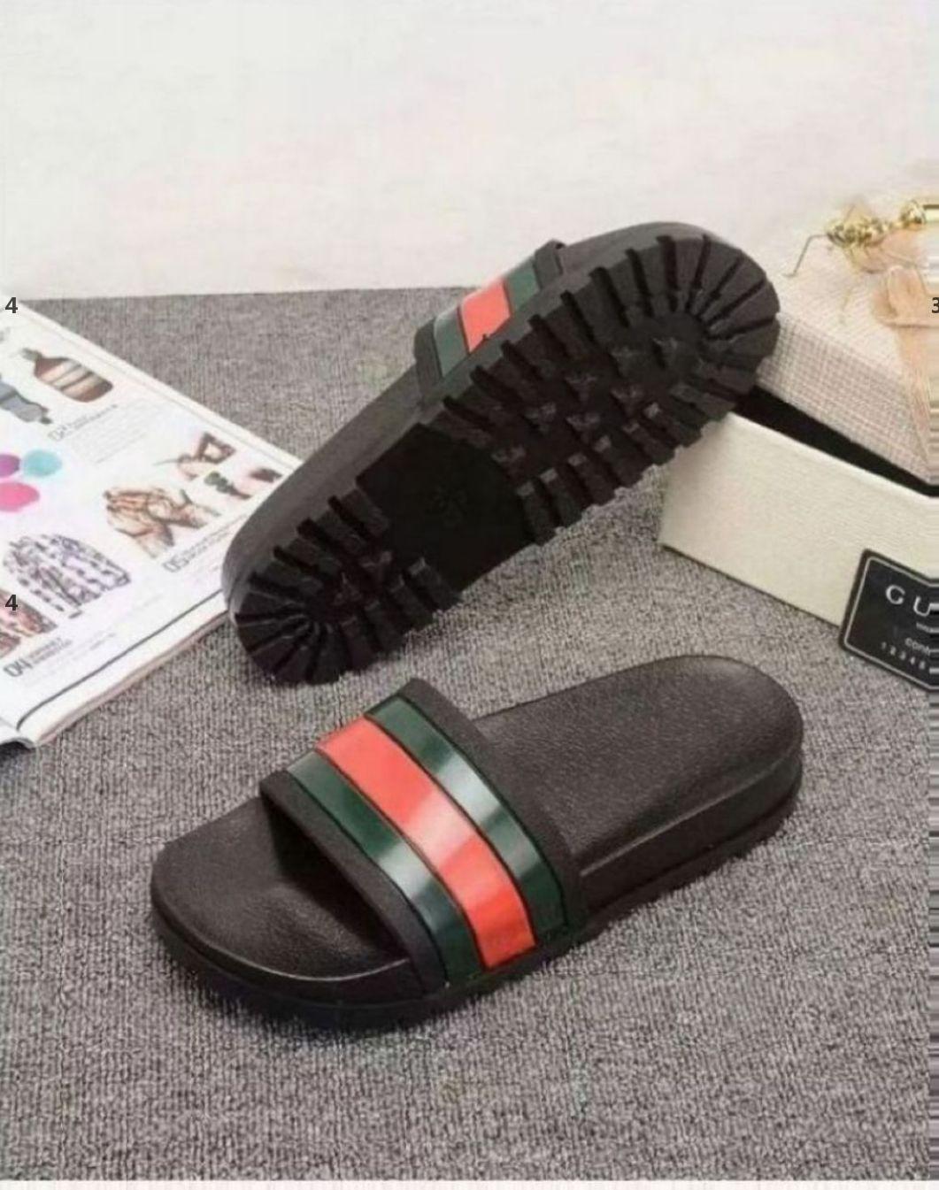 

3-M10 hot LOUIS shoes VITTON fashion Beach Slide Sandals male female flower blooms print leather Slippers EUR:36-45, Black