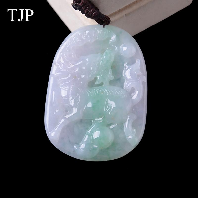 

Jewelry Emerald Kirin Jade Pendant Fine Natural Stone Necklace 18090414 Send Wearing A Lanyard Lockets, Silver