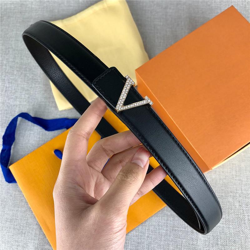 

Classic Lady Rhinestone Belt Designer Letter Diamond Buckle Belts Women Solid Color Genuine Leather Belt Width 2.4CM, As pic