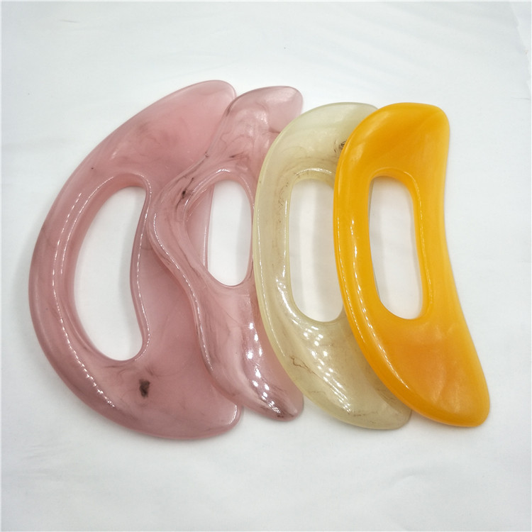 

Lymphatic Drainage Gua Sha Massage with Handle (Resin) Beeswax Guasha Scraping Tool for Back Neck Face Leg Massager