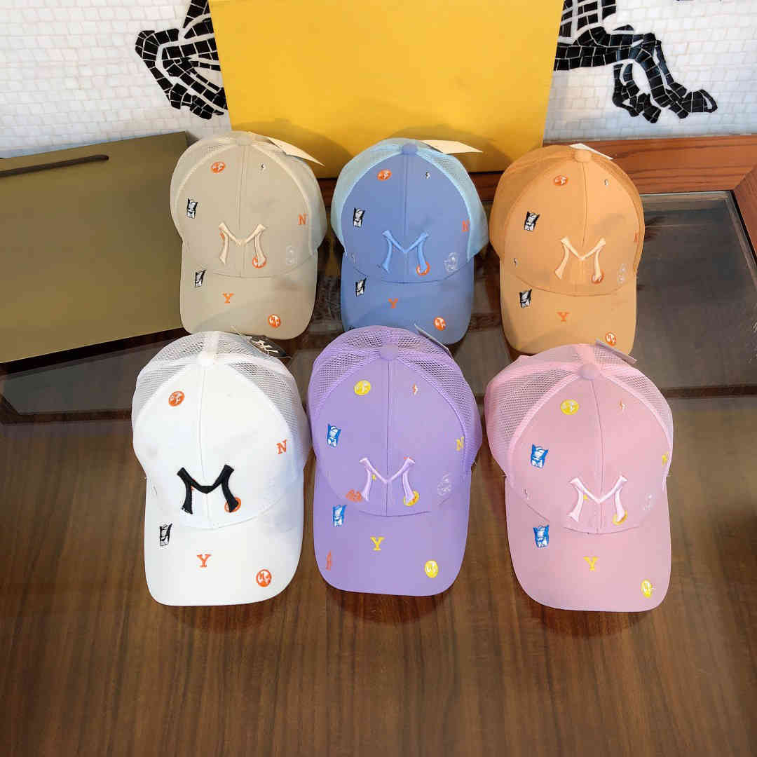 

New summer designer hat for kids fashion children's baseball caps solid color boys grils cap adjustable mesh sun visor