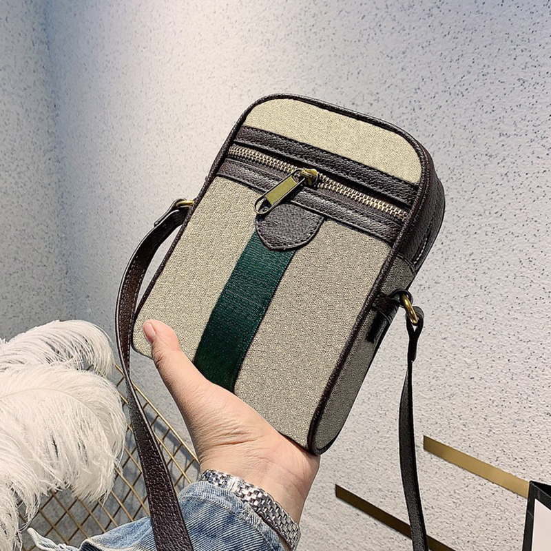

Top Quality Shoulder Bag Fashion Messenger Bags Luxury Designer Women Handbag Canvas Handbags Phone Cell Phone Case 14*19cm Crossbody Wallet