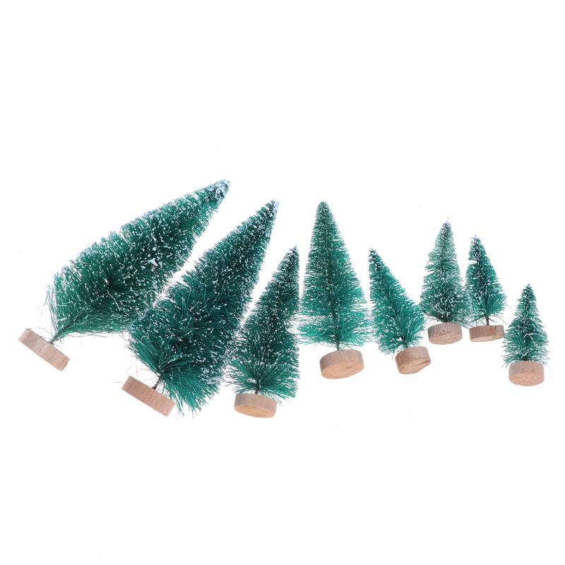 

Christmas Decorations 34pcs Mini Lifelike Tree Ornament Creative Desktop Decorative Model Accessory With Wooden Stand For