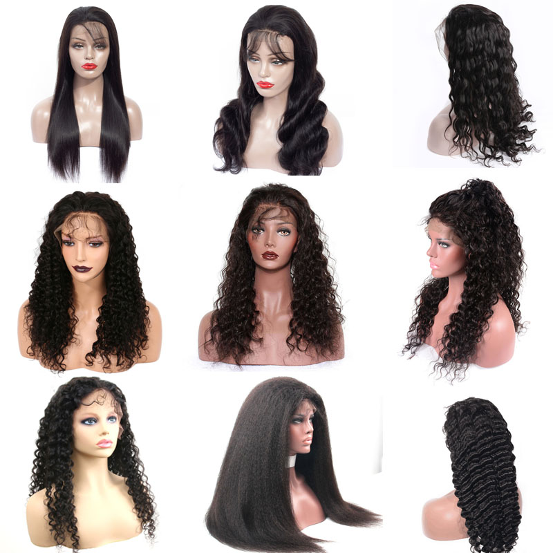 

13x4 Frontal Wig Human Hair 13x6 360 Front Transparent Full Lace Straight Body Deep Water Kinky Jerry Curly