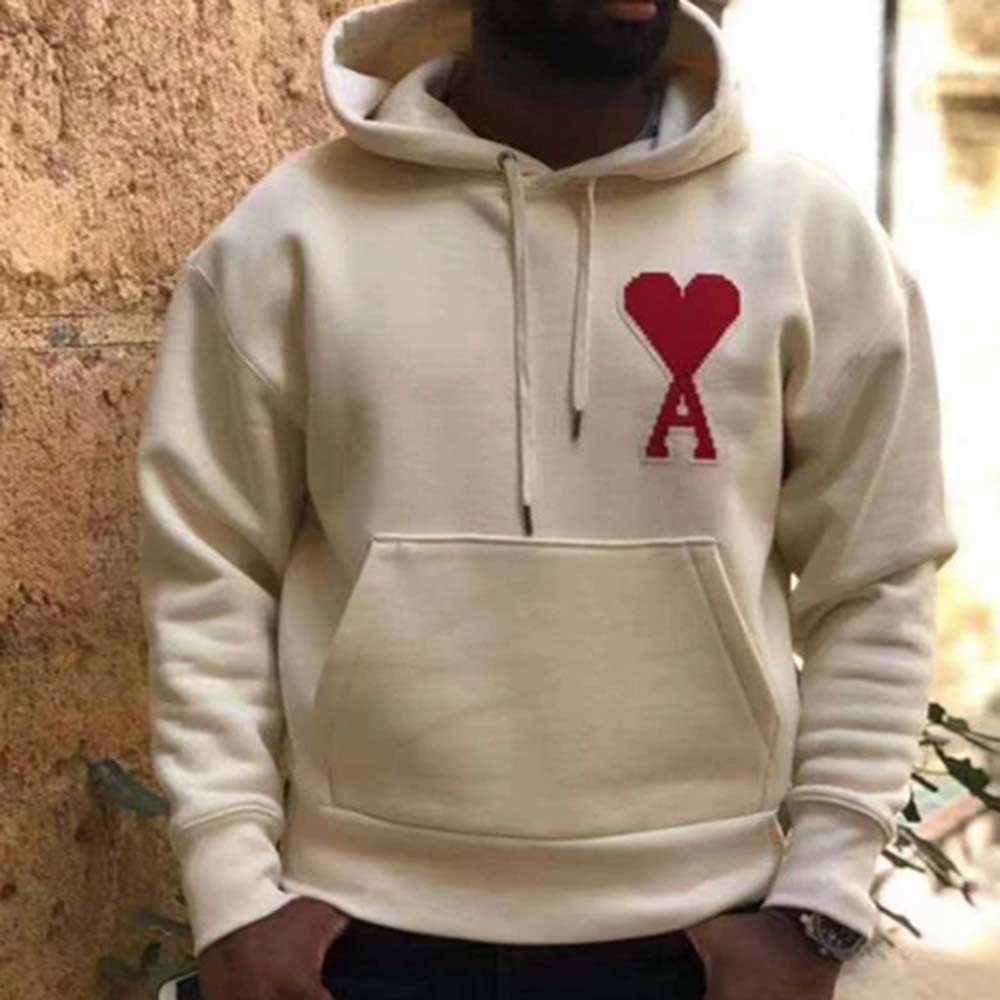 

Winter Europe Heart Embroidery hoodies Designer Luxury for Mens letter print hoody fashion Sweatshirt Womens Casual pullover jumper, Black