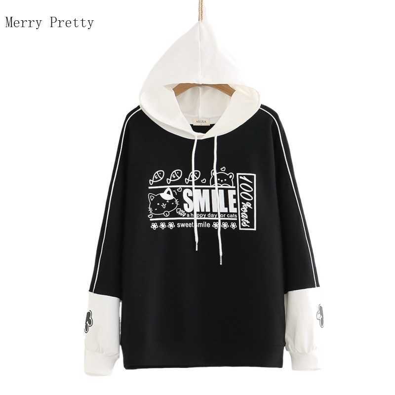 

Harajuku Gothic Graphic Print Casual Hooded Sweatshirts Cotton Hoodies Women Summer Vintage Korean Ladies Top 210526, White