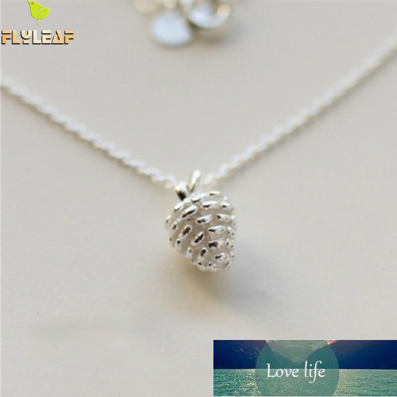 

925-sterling-silver Pine Nuts Fruit Necklaces & Pendants For Women Original Personality Allergy Friendly Sterling Silver Jewelry