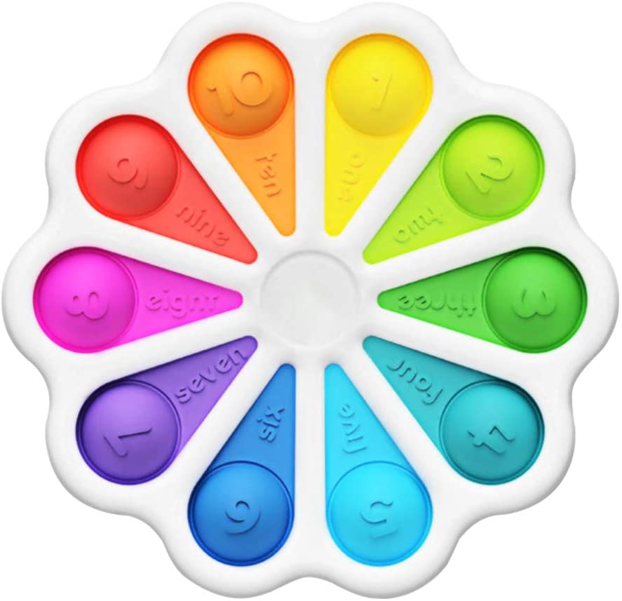 Push Pop Simple Dimple Fidget Toy Number Learning Toys for Kids Stress Relief Anti Anxiety Sensory Fidget Toys for Children Men Women-image-690084971