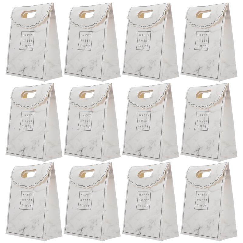 

Gift Wrap 12pcs Marbling Goodie Bag Marble Paper Bags Party Favor Candy Treat