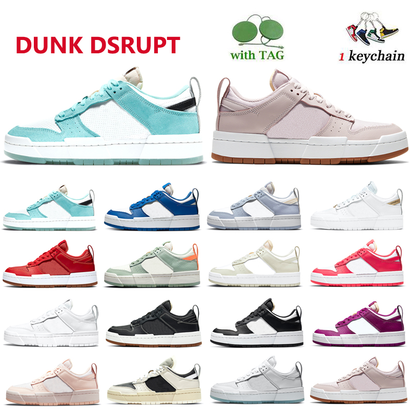 

2021 Newest disrupt men low running shoes platinum black white red gum game royal metallic silver multi-color mens women sneakers trainers 36-44