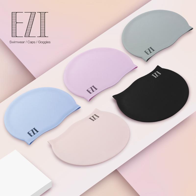 

July Sand Skin Care Hair Protection Silicone Pure Color Swinming Cap With Five EZI18WG02001 Swimming Caps