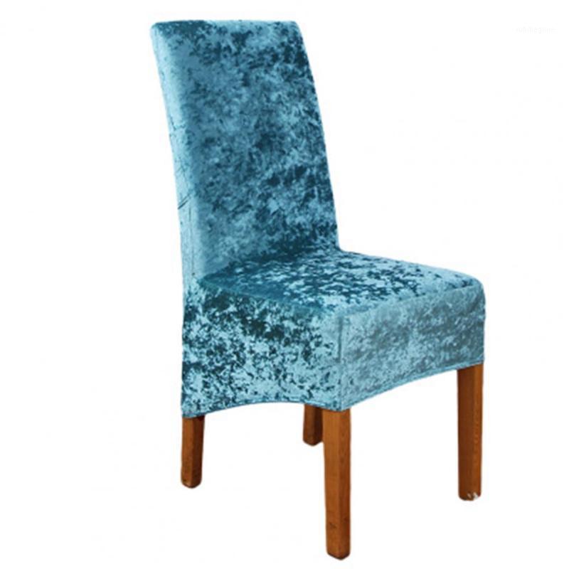 

Solid Color Dustproof Velvet Chair Cover Seat Mat Kitchen Dining Room Decor Covers